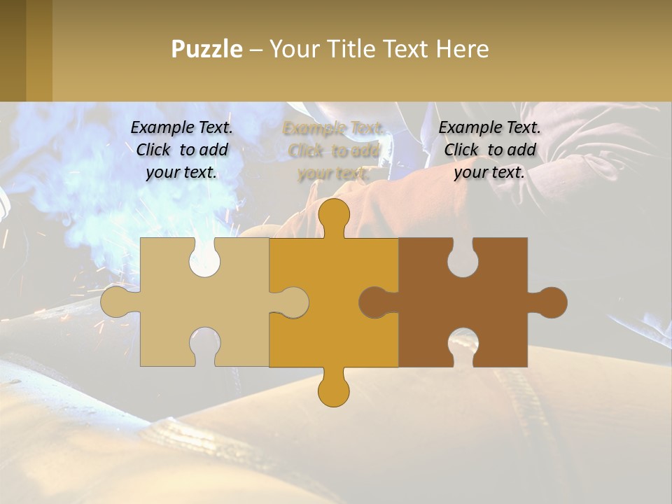 A Welder Working On A Piece Of Metal PowerPoint Template