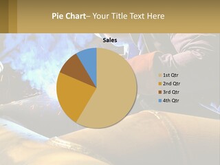 A Welder Working On A Piece Of Metal PowerPoint Template