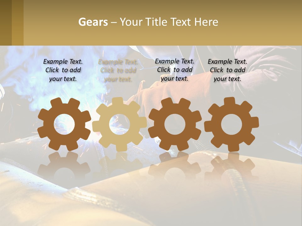 A Welder Working On A Piece Of Metal PowerPoint Template