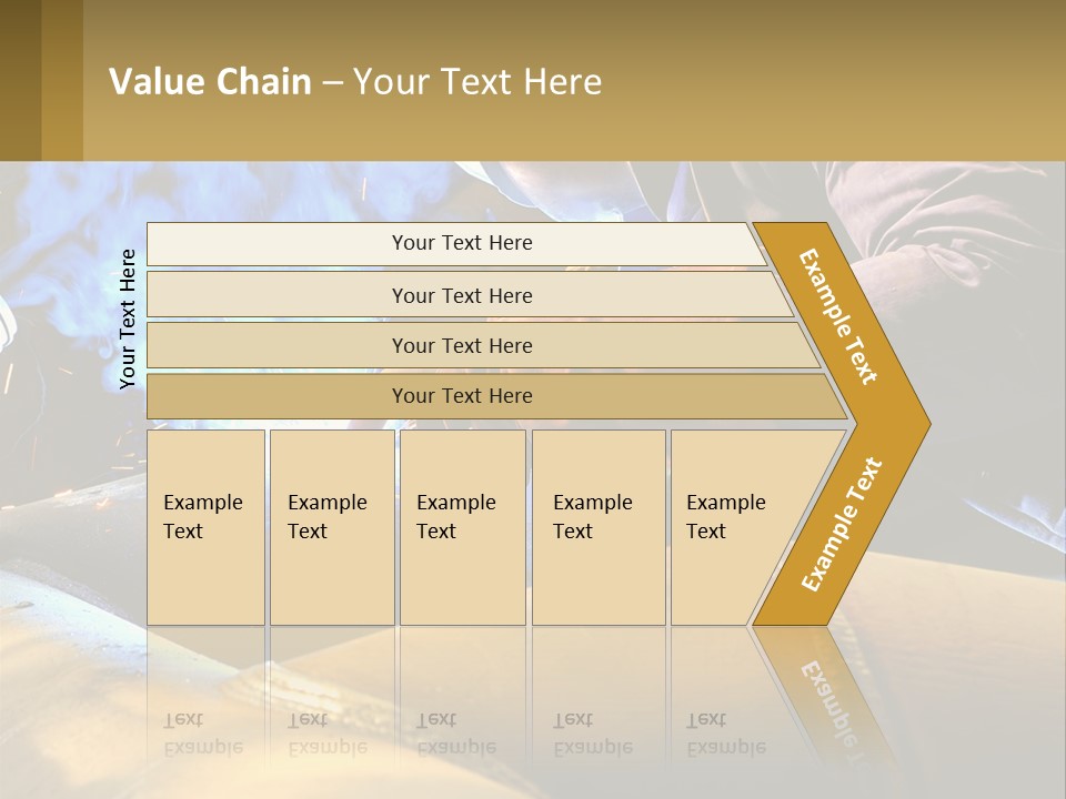 A Welder Working On A Piece Of Metal PowerPoint Template