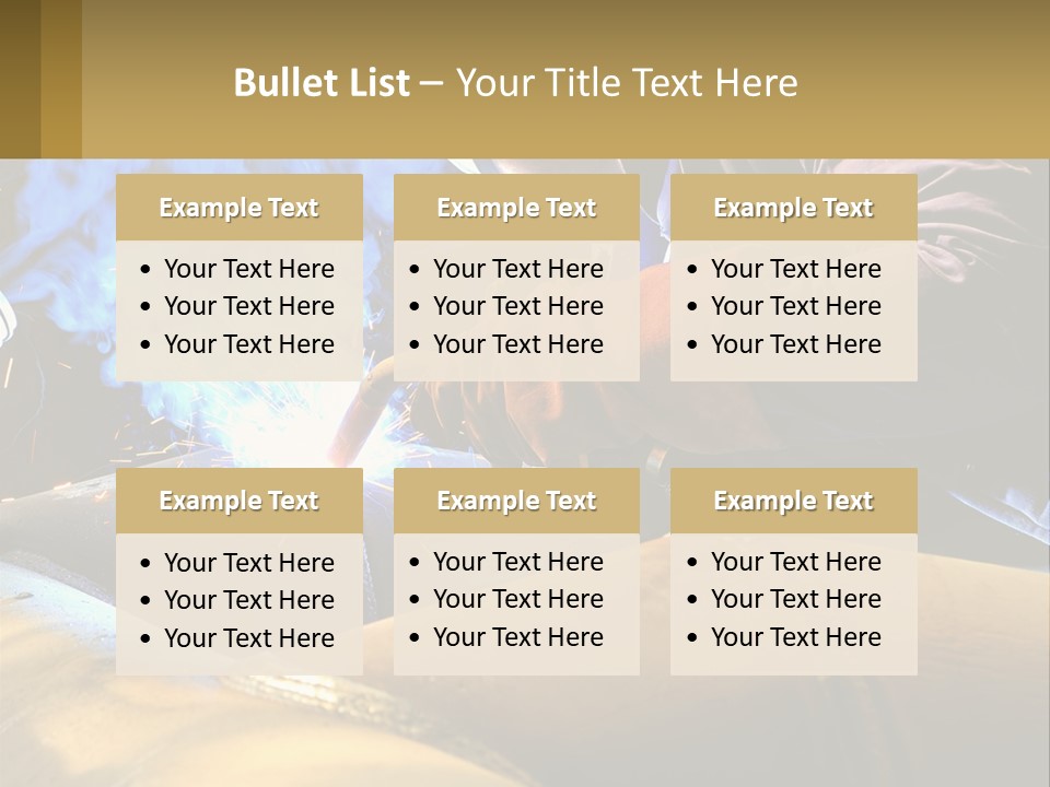 A Welder Working On A Piece Of Metal PowerPoint Template