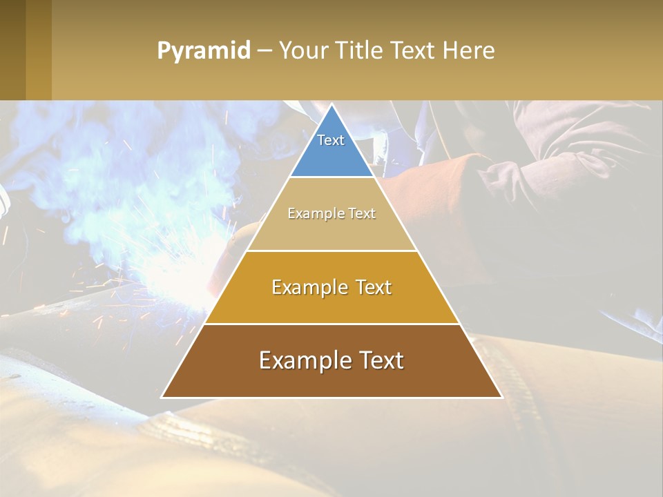 A Welder Working On A Piece Of Metal PowerPoint Template