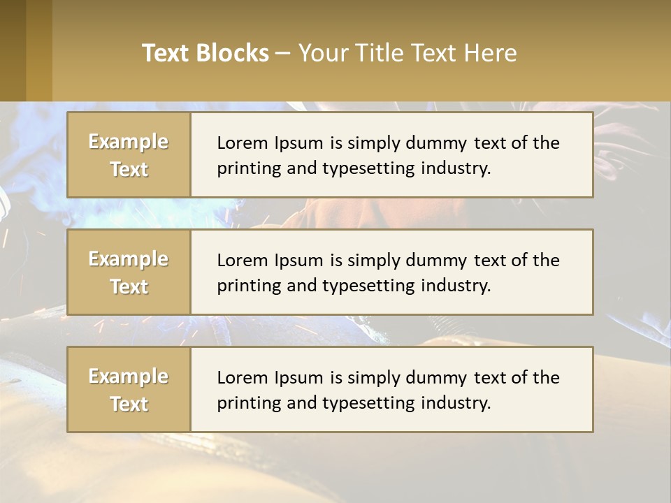 A Welder Working On A Piece Of Metal PowerPoint Template