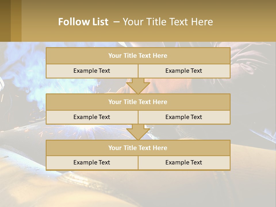 A Welder Working On A Piece Of Metal PowerPoint Template