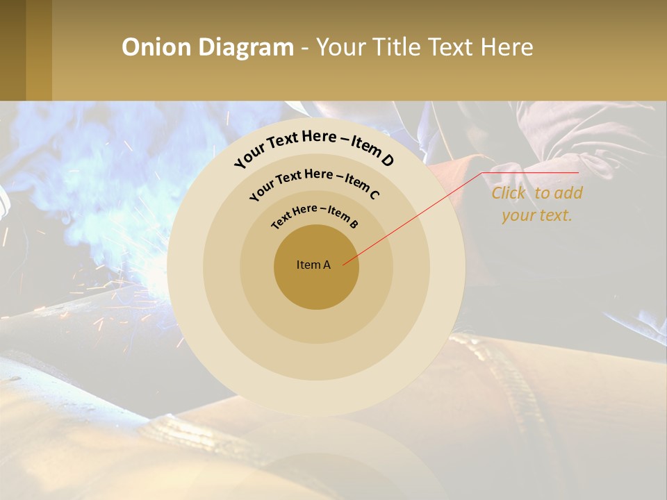 A Welder Working On A Piece Of Metal PowerPoint Template