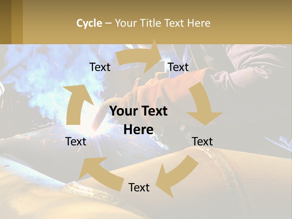 A Welder Working On A Piece Of Metal PowerPoint Template