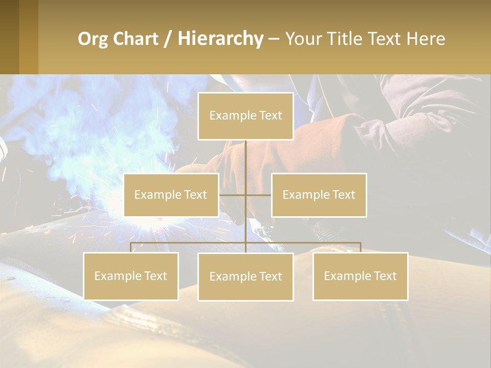 A Welder Working On A Piece Of Metal PowerPoint Template