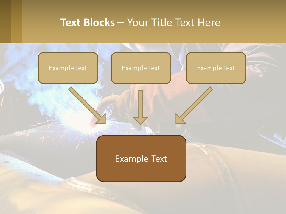 A Welder Working On A Piece Of Metal PowerPoint Template