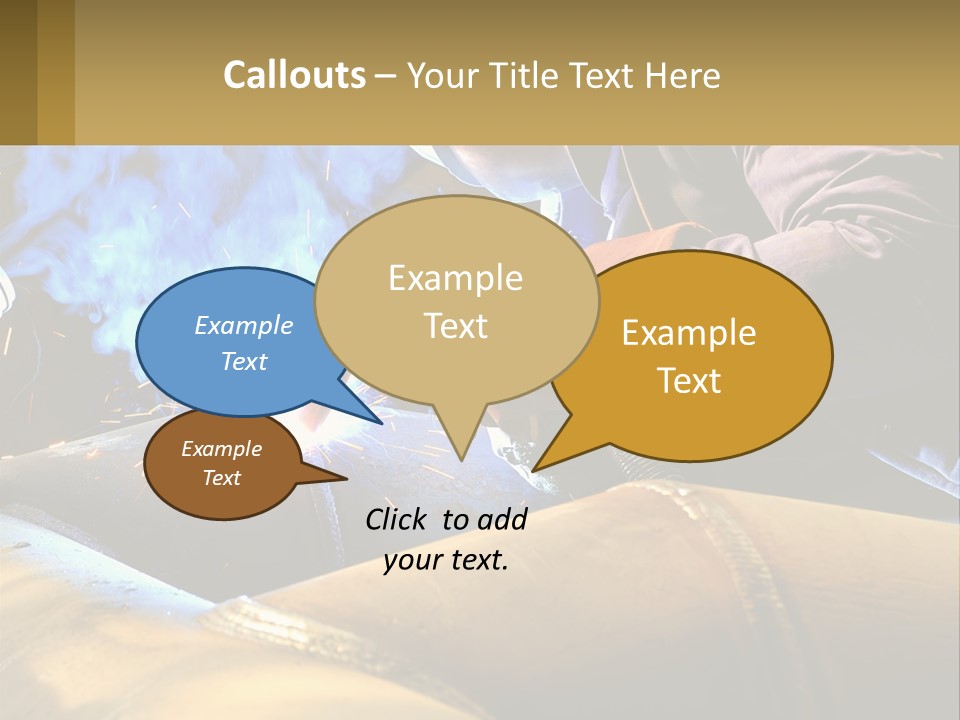 A Welder Working On A Piece Of Metal PowerPoint Template