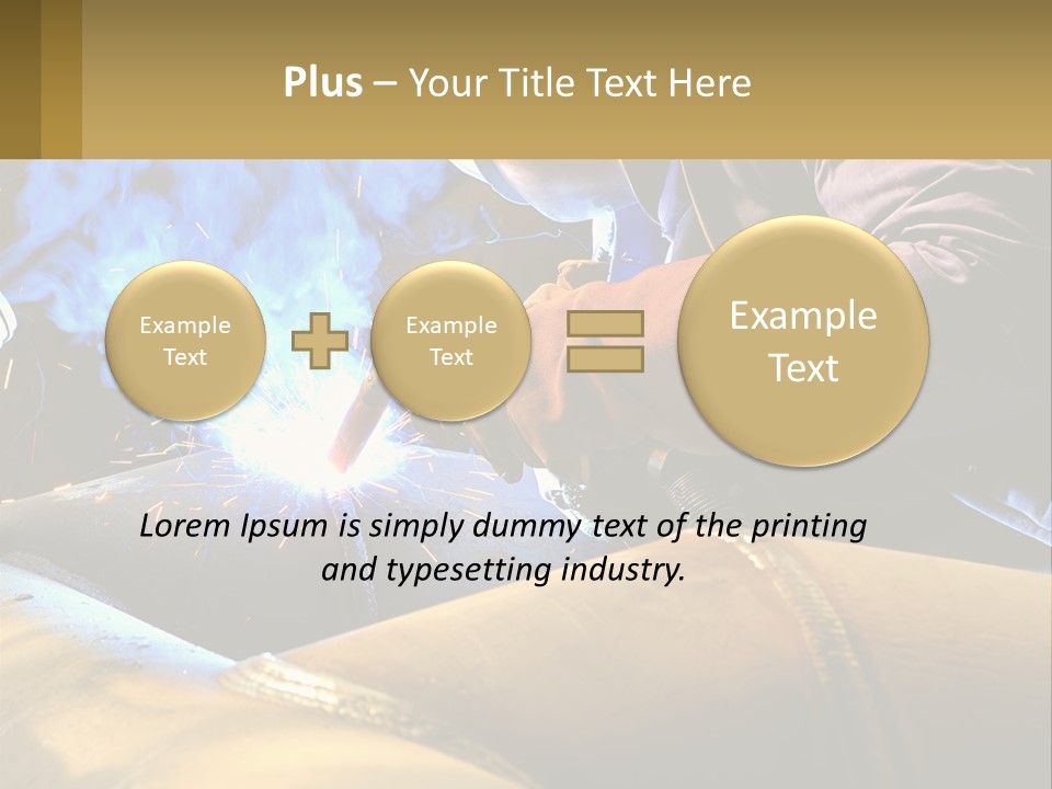 A Welder Working On A Piece Of Metal PowerPoint Template
