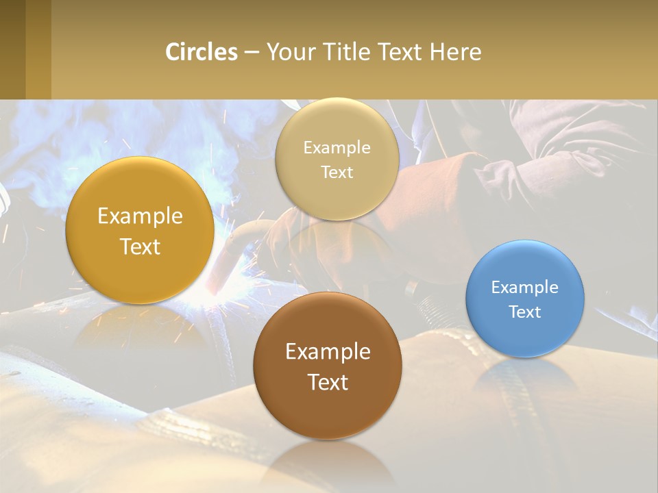 A Welder Working On A Piece Of Metal PowerPoint Template