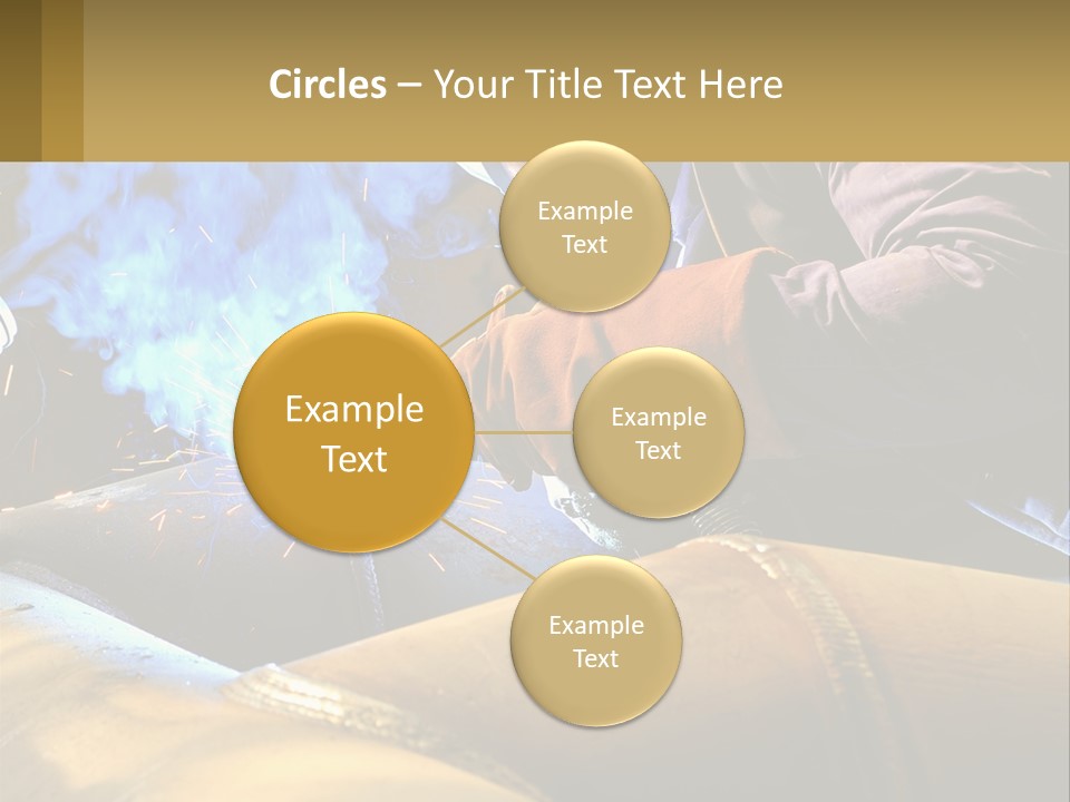 A Welder Working On A Piece Of Metal PowerPoint Template