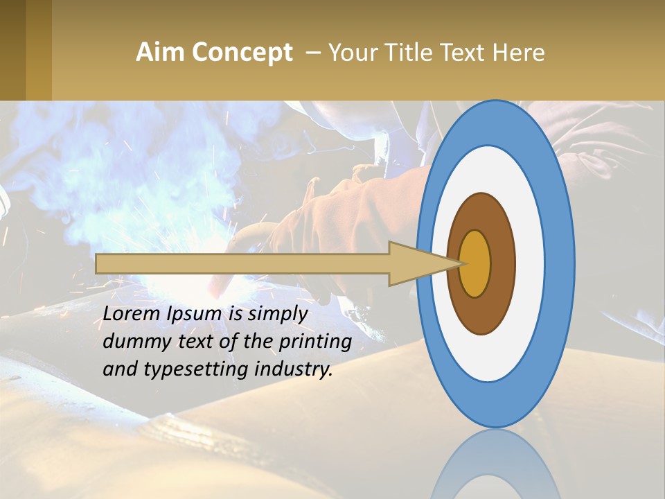 A Welder Working On A Piece Of Metal PowerPoint Template
