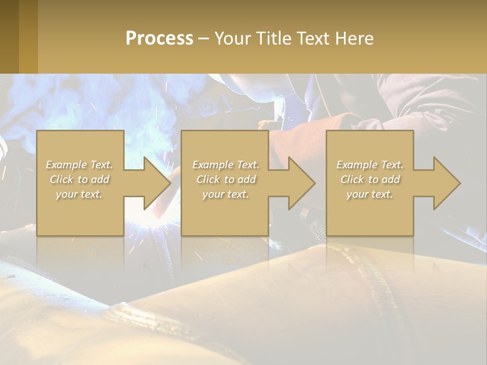 A Welder Working On A Piece Of Metal PowerPoint Template