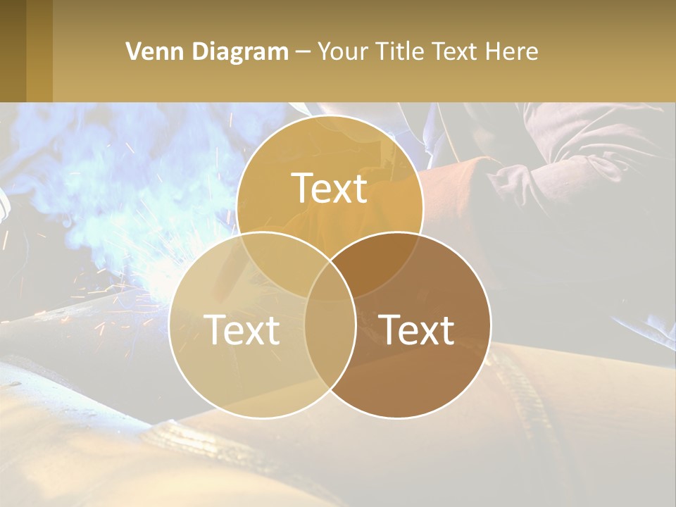 A Welder Working On A Piece Of Metal PowerPoint Template