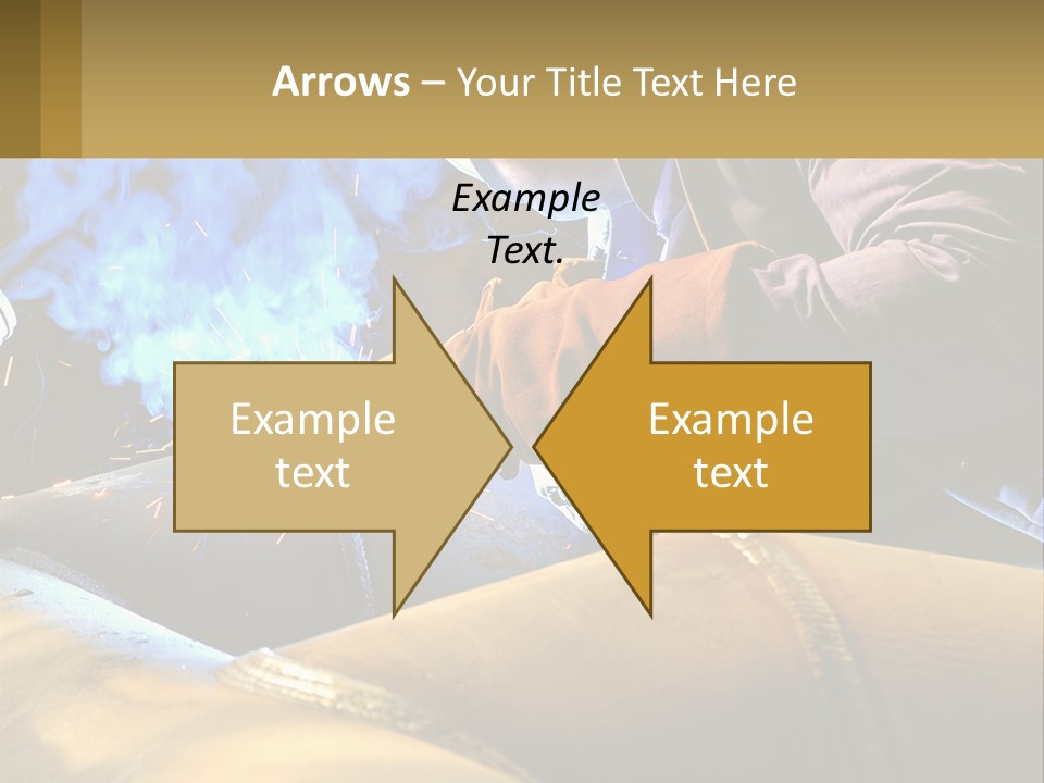 A Welder Working On A Piece Of Metal PowerPoint Template