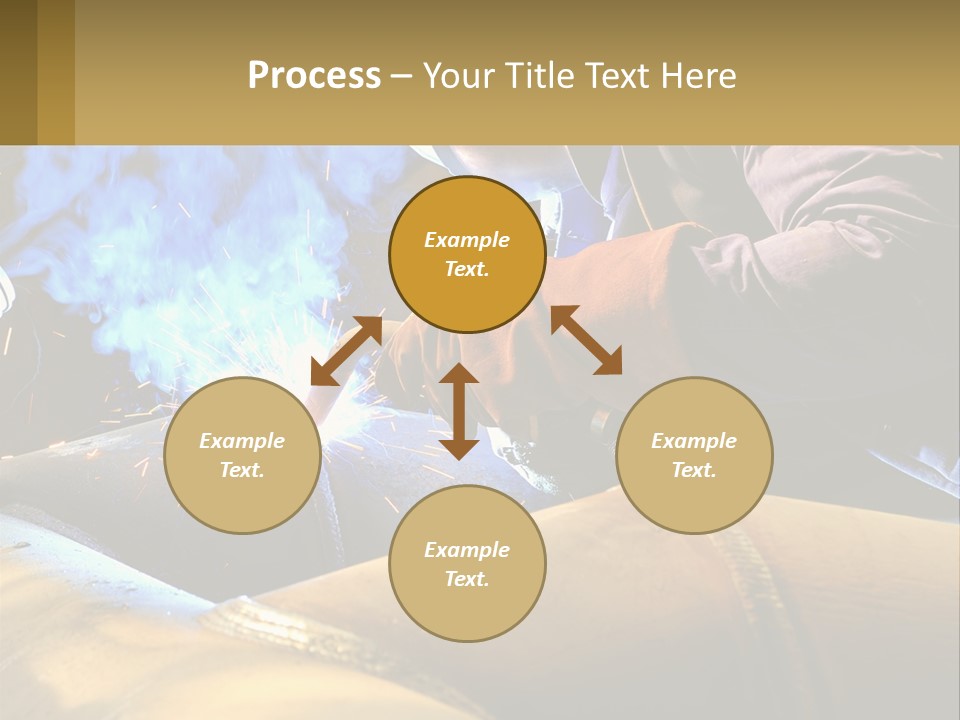 A Welder Working On A Piece Of Metal PowerPoint Template