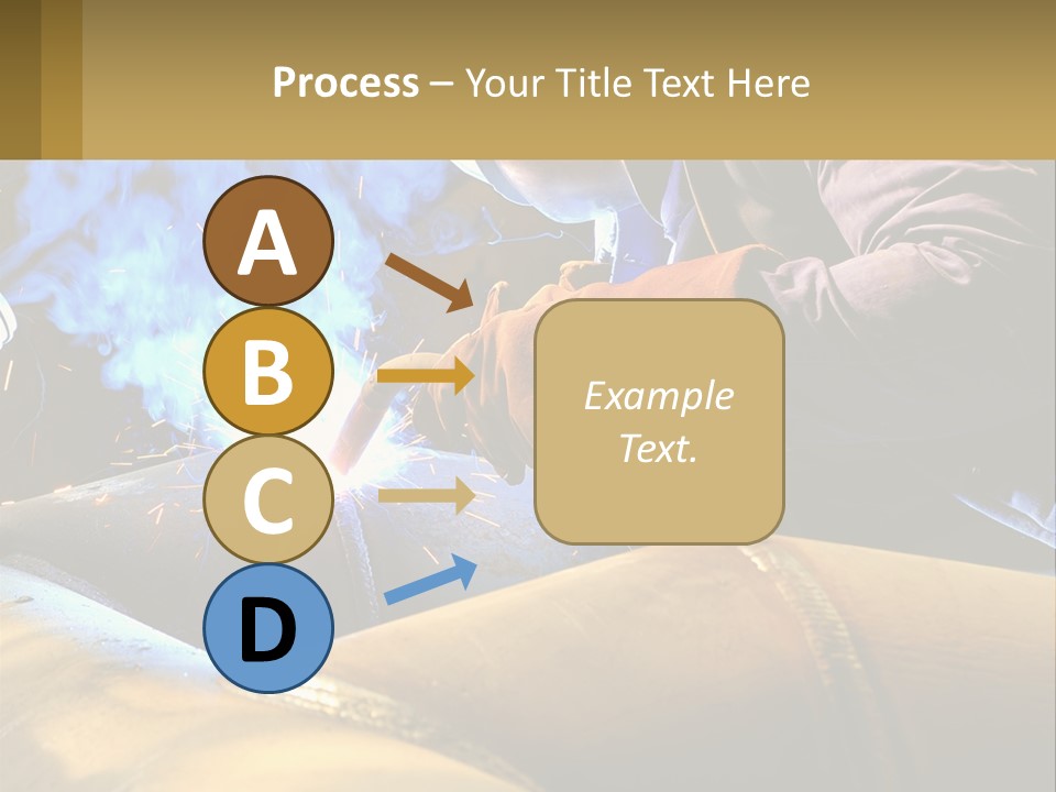 A Welder Working On A Piece Of Metal PowerPoint Template