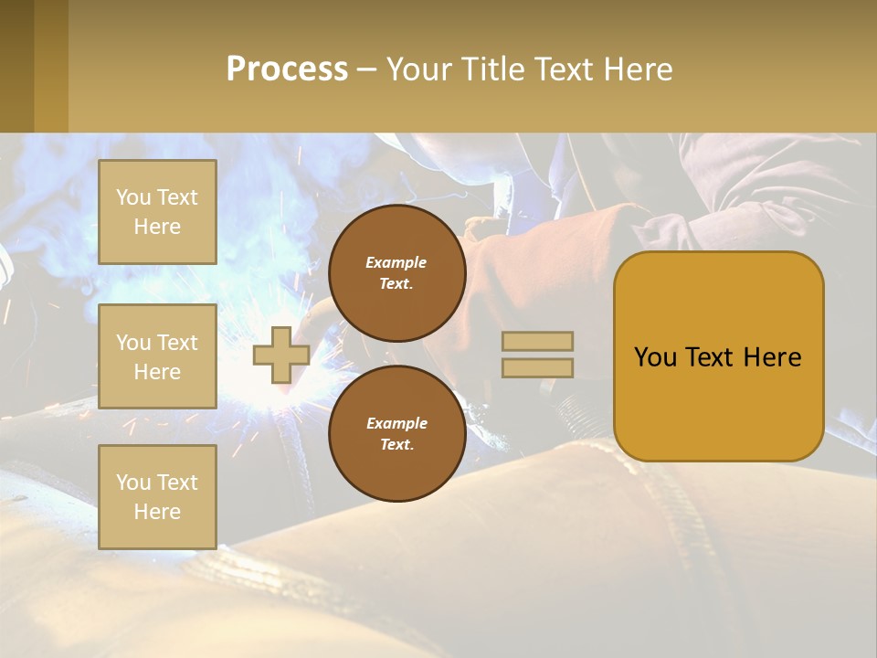 A Welder Working On A Piece Of Metal PowerPoint Template