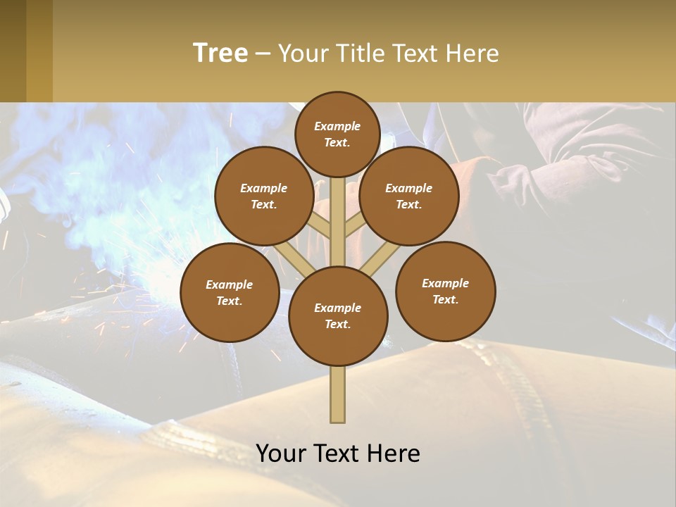 A Welder Working On A Piece Of Metal PowerPoint Template