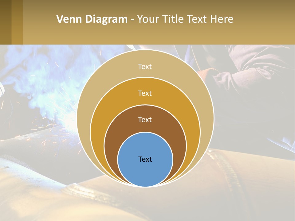 A Welder Working On A Piece Of Metal PowerPoint Template