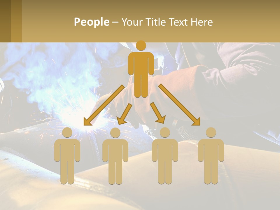 A Welder Working On A Piece Of Metal PowerPoint Template