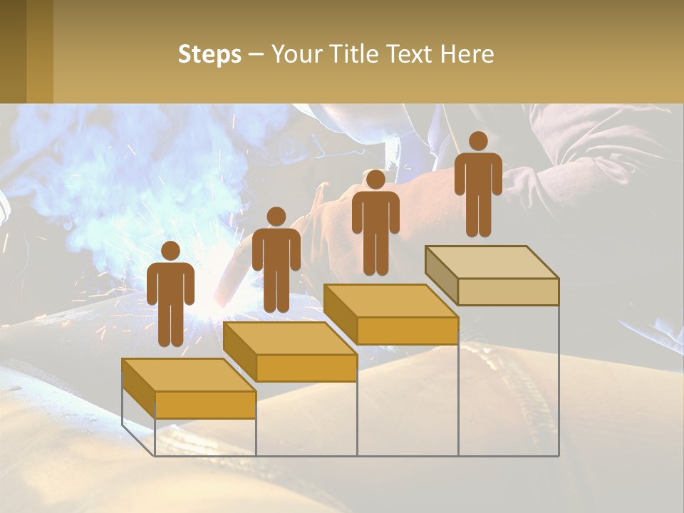 A Welder Working On A Piece Of Metal PowerPoint Template