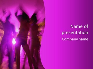 A Group Of People Dancing With A Purple Background PowerPoint Template