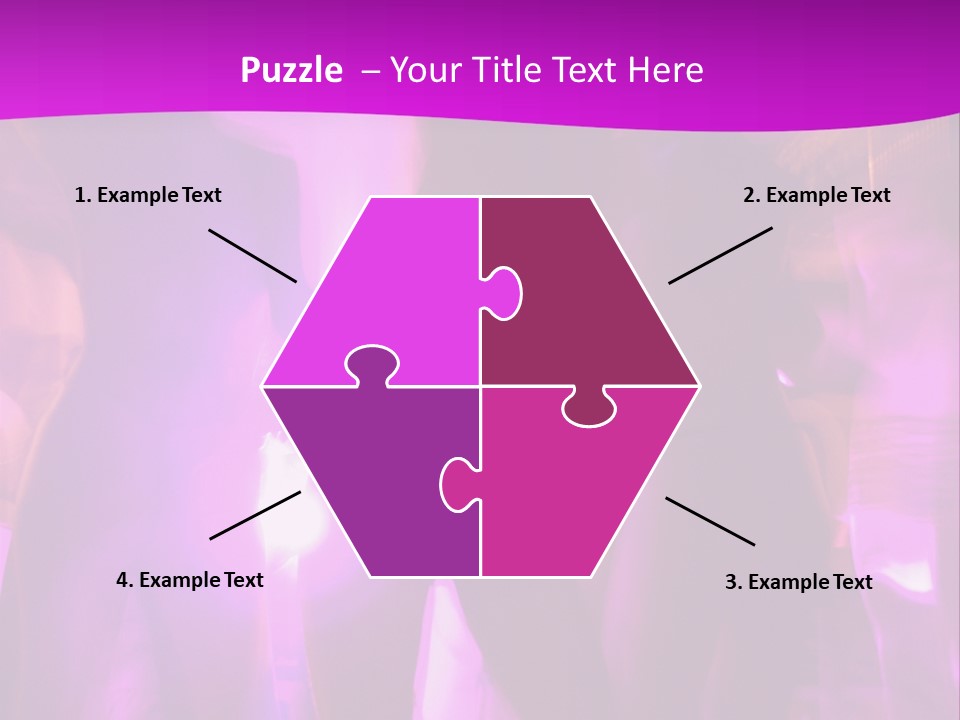 A Group Of People Dancing With A Purple Background PowerPoint Template