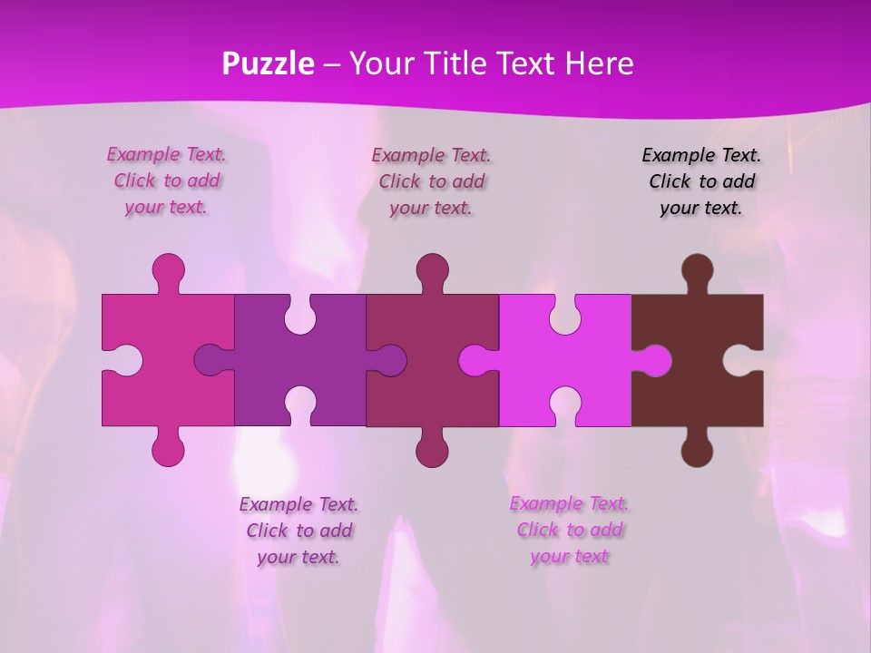 A Group Of People Dancing With A Purple Background PowerPoint Template