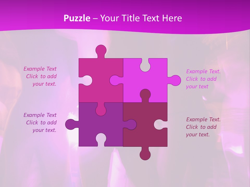 A Group Of People Dancing With A Purple Background PowerPoint Template