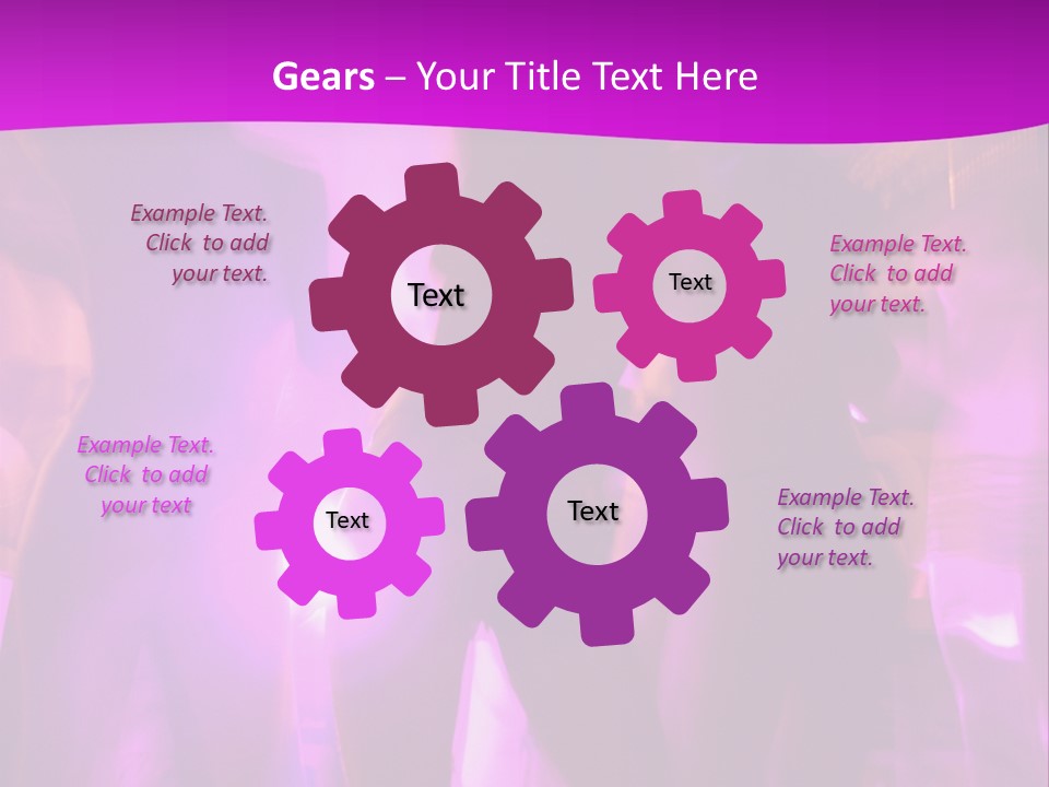 A Group Of People Dancing With A Purple Background PowerPoint Template