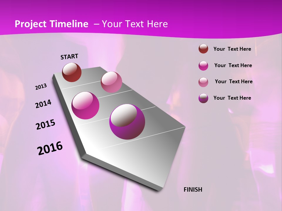 A Group Of People Dancing With A Purple Background PowerPoint Template