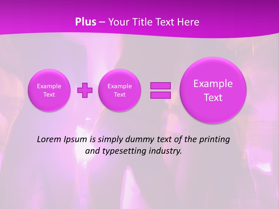 A Group Of People Dancing With A Purple Background PowerPoint Template