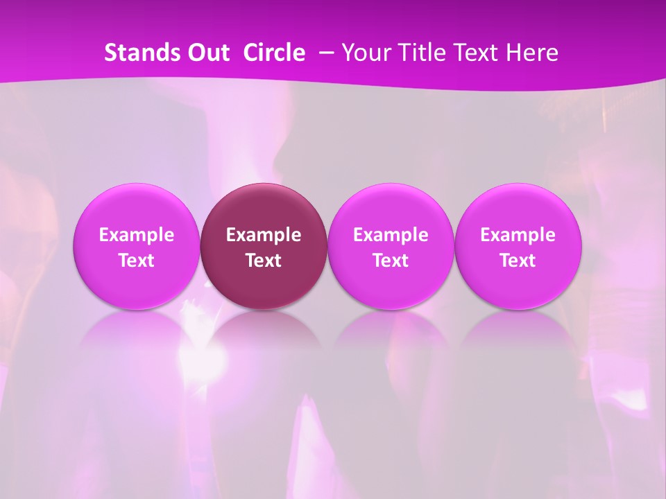 A Group Of People Dancing With A Purple Background PowerPoint Template
