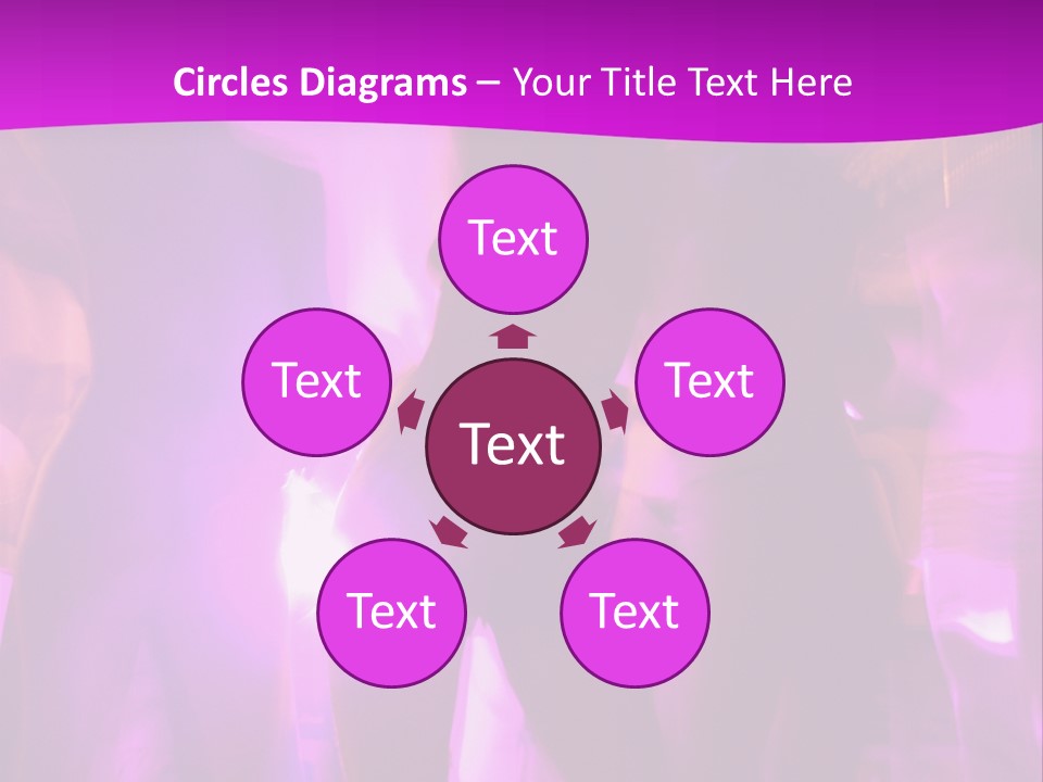 A Group Of People Dancing With A Purple Background PowerPoint Template