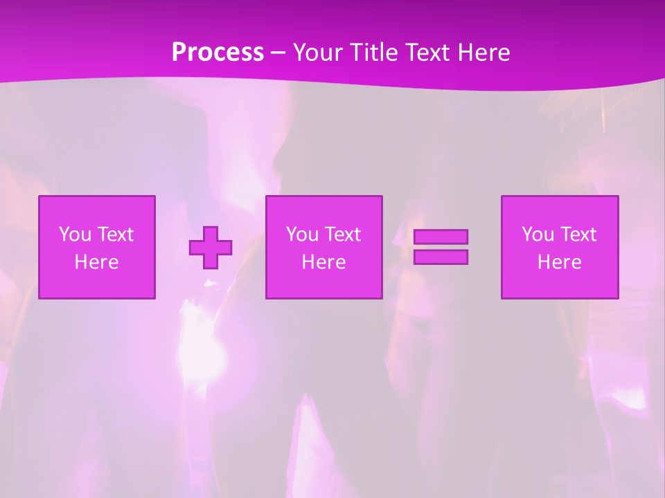 A Group Of People Dancing With A Purple Background PowerPoint Template