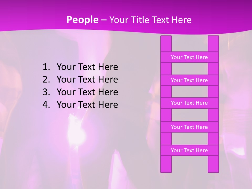 A Group Of People Dancing With A Purple Background PowerPoint Template