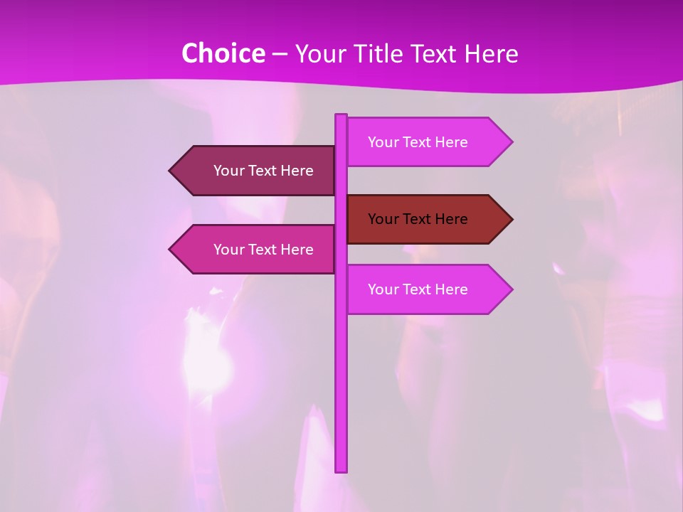 A Group Of People Dancing With A Purple Background PowerPoint Template