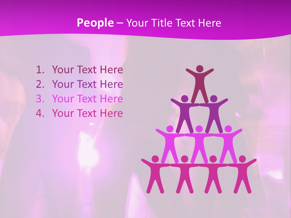 A Group Of People Dancing With A Purple Background PowerPoint Template