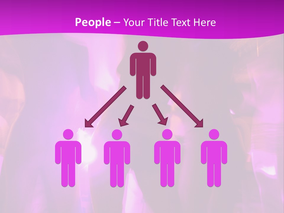 A Group Of People Dancing With A Purple Background PowerPoint Template
