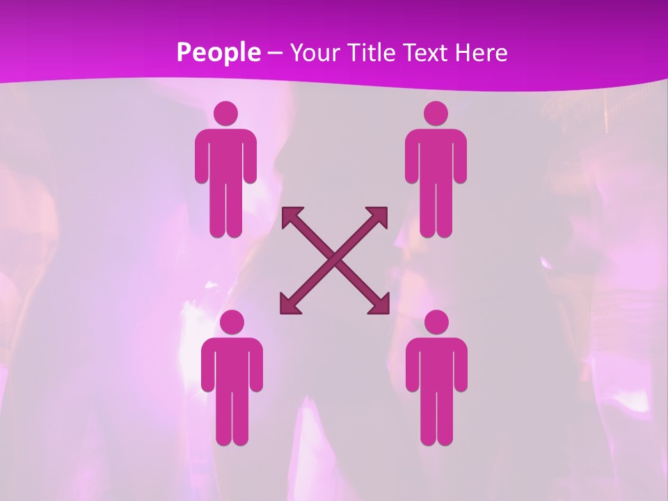 A Group Of People Dancing With A Purple Background PowerPoint Template