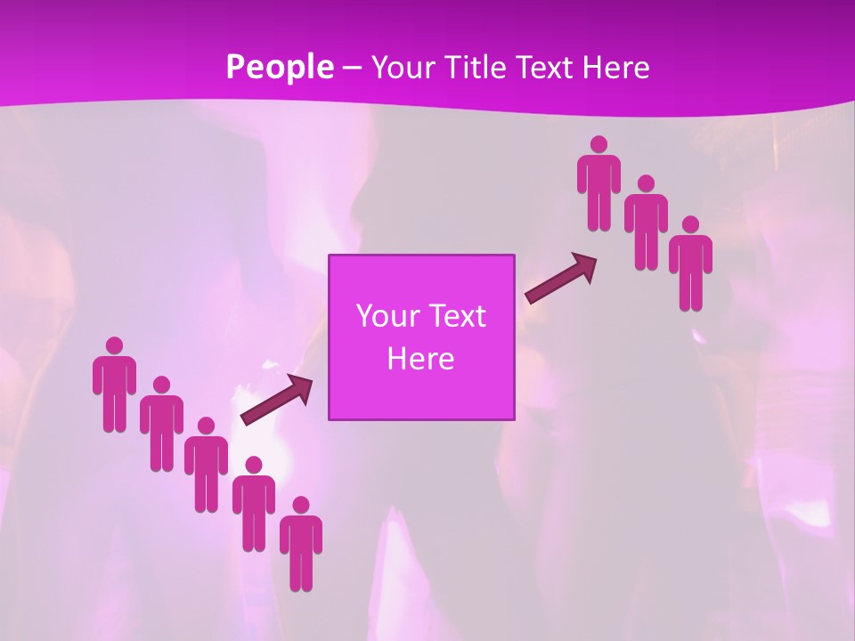 A Group Of People Dancing With A Purple Background PowerPoint Template