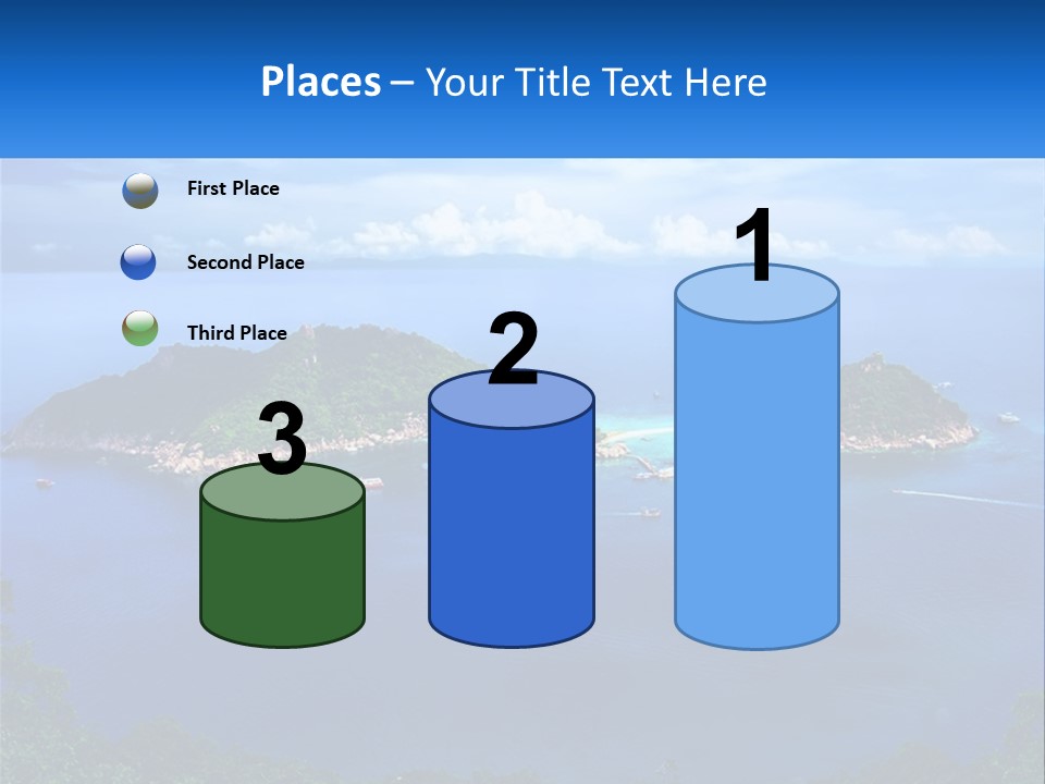 A Group Of Small Islands In The Middle Of A Body Of Water PowerPoint Template