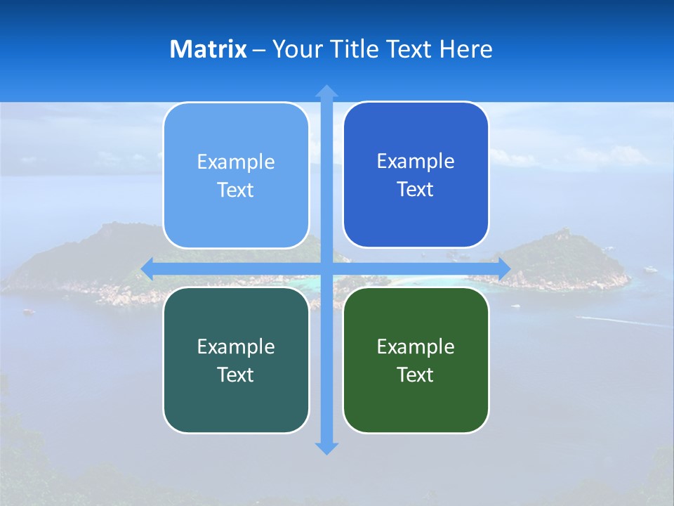 A Group Of Small Islands In The Middle Of A Body Of Water PowerPoint Template