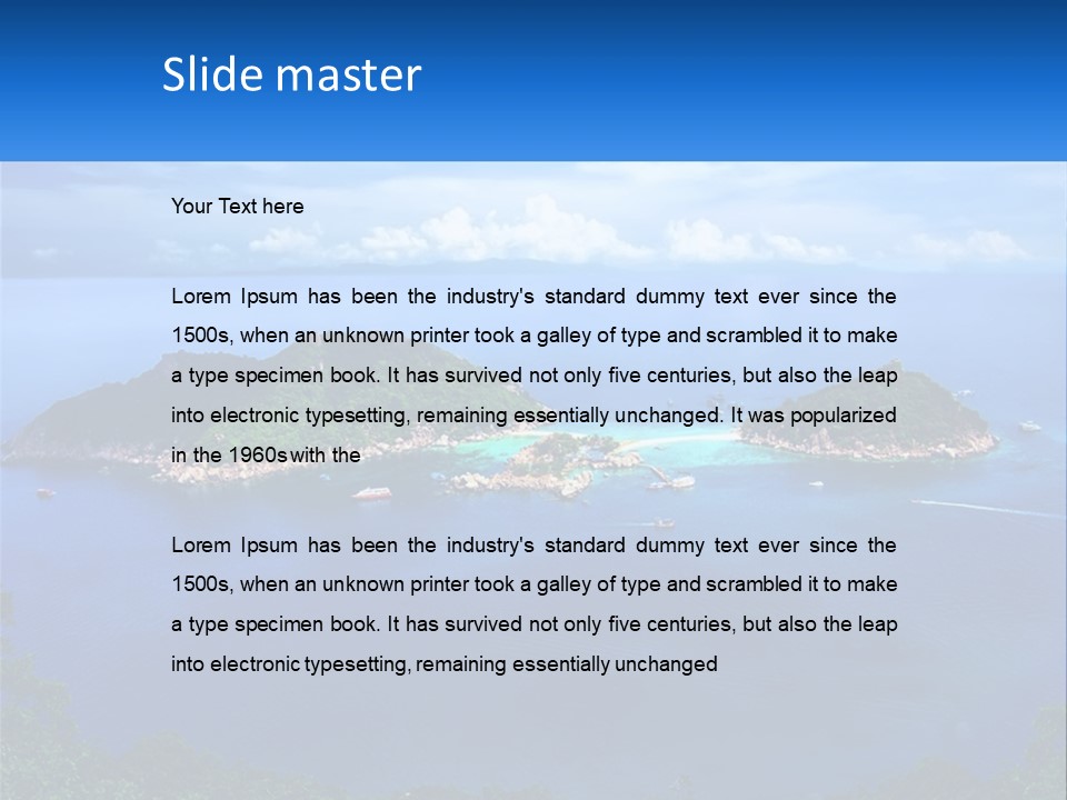 A Group Of Small Islands In The Middle Of A Body Of Water PowerPoint Template