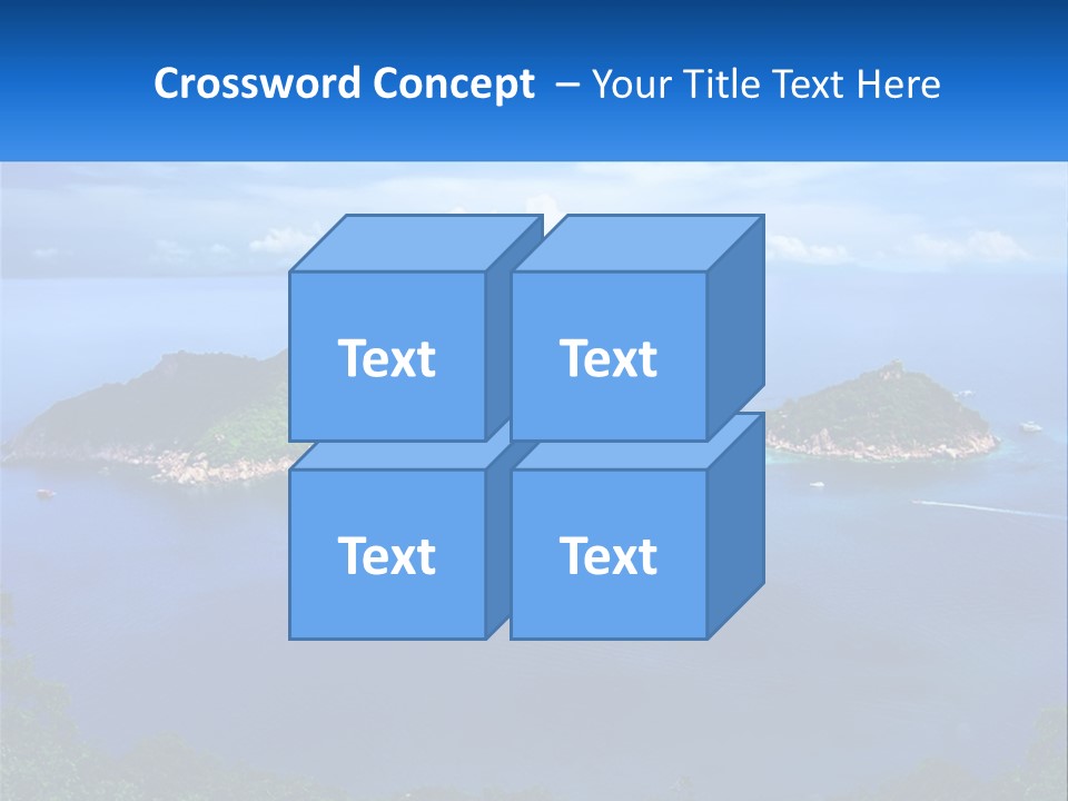 A Group Of Small Islands In The Middle Of A Body Of Water PowerPoint Template