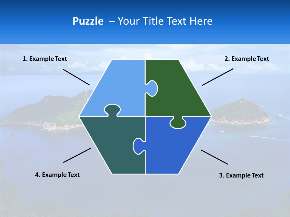 A Group Of Small Islands In The Middle Of A Body Of Water PowerPoint Template