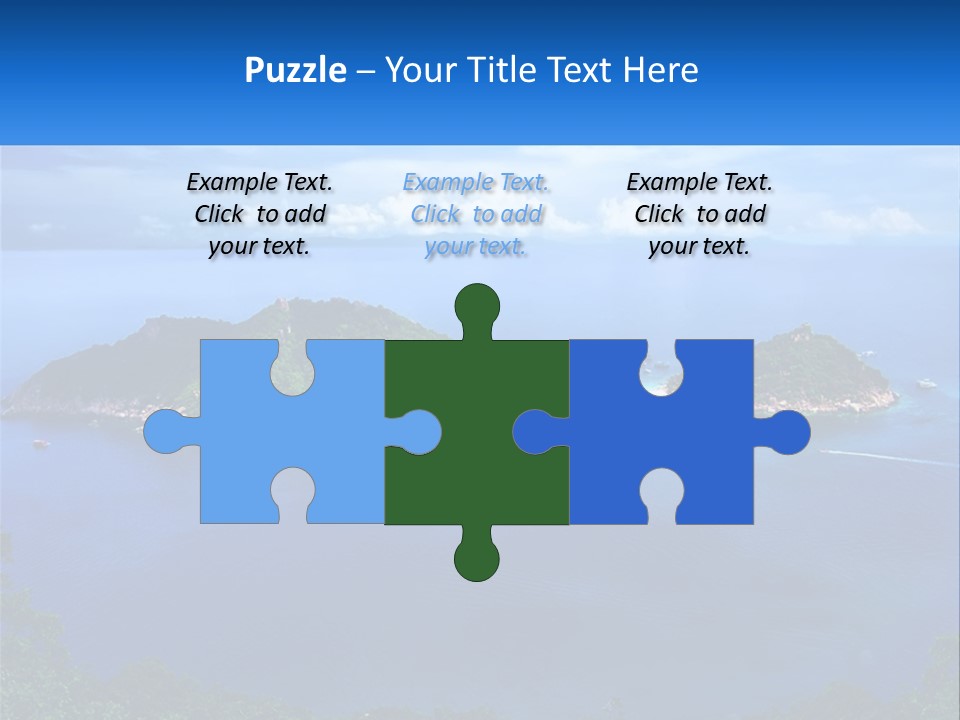 A Group Of Small Islands In The Middle Of A Body Of Water PowerPoint Template