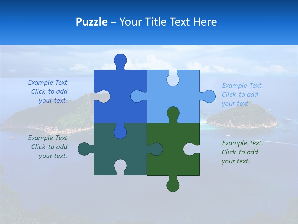 A Group Of Small Islands In The Middle Of A Body Of Water PowerPoint Template